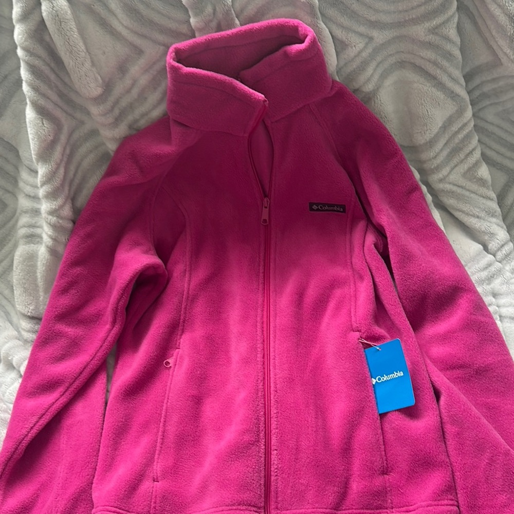 Columbia Pink Fleece Benton Springs Full Zip Jacket